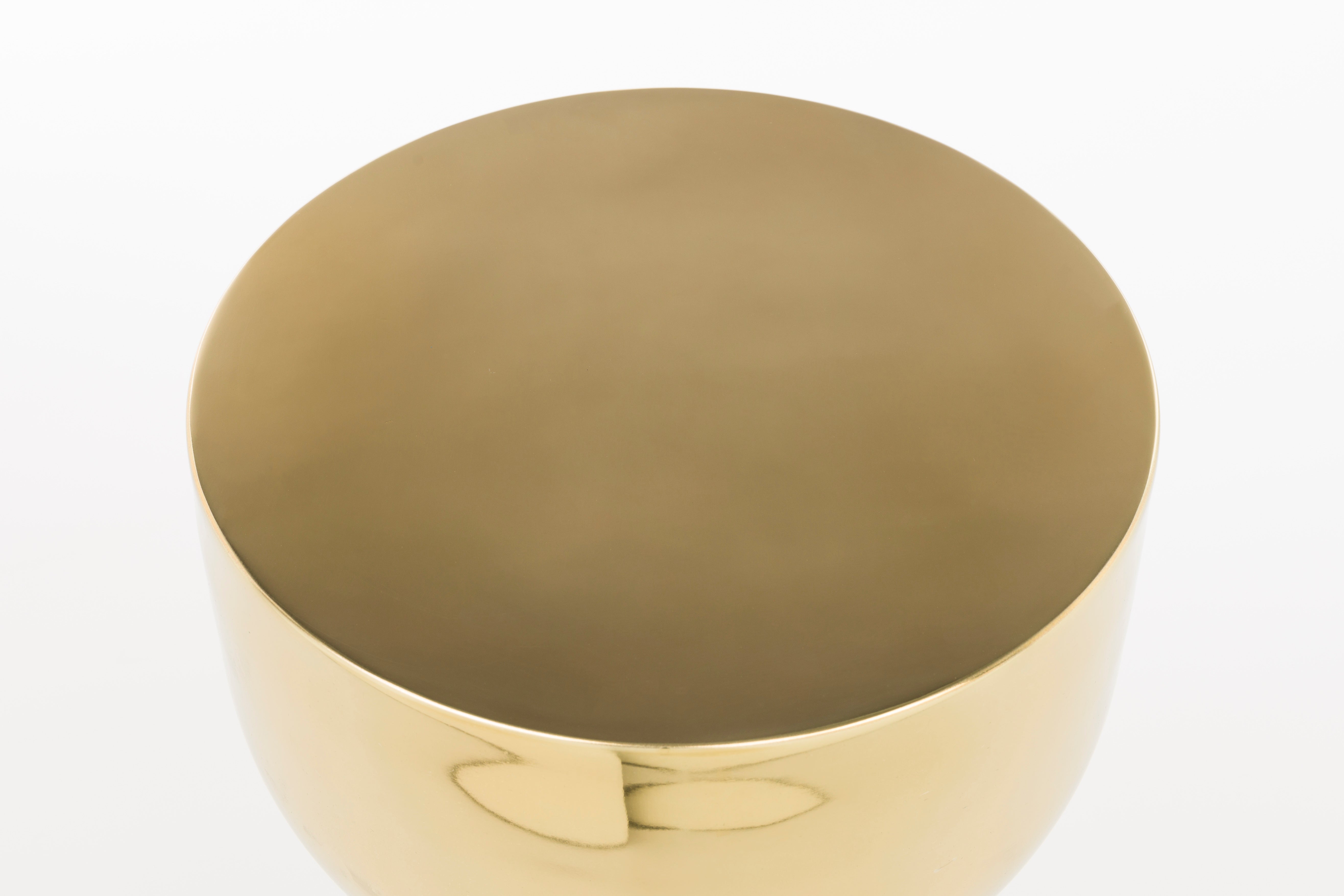 Bold Monkey Gonna Make You Sweat Gold Stool Side Table